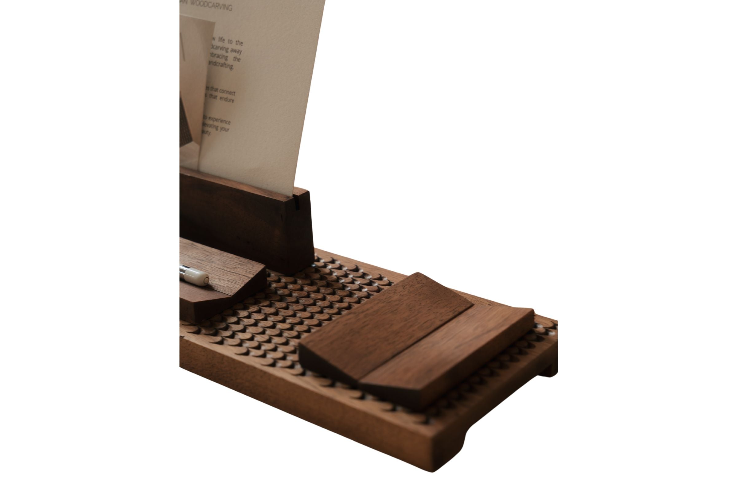 MIRAN: Eleganter Schreibtisch-Organizer aus Massivholz