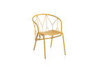 Gartenstuhl ohne Polster im gelben Farbton RAL 1024