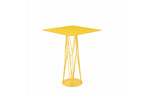 Designer Bistrotisch in Gelb mit minimalistischem Untergestell