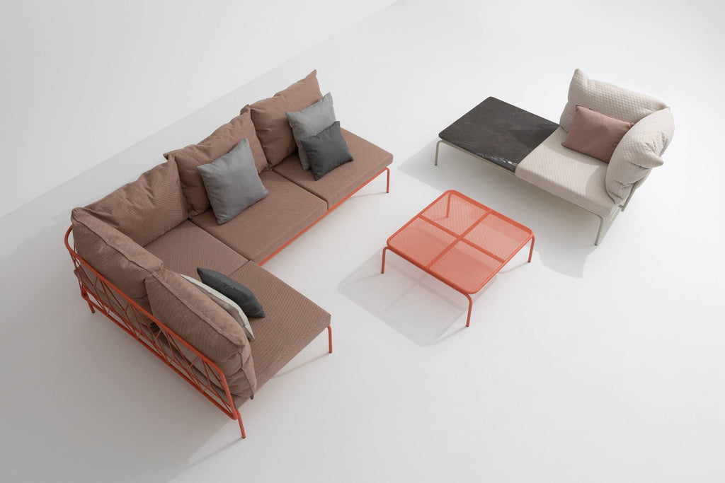 Outdoor Lounge-Set mit ATAMAN Gartensofa Mittelelement