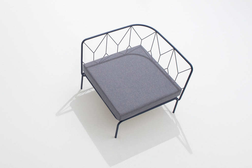 Gartensofa Eckelement 80 – Ansicht von oben mit Polster