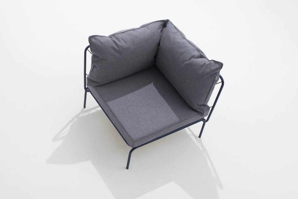 Gartensofa Eckelement 80 – gemütliche Sitzanordnung von oben