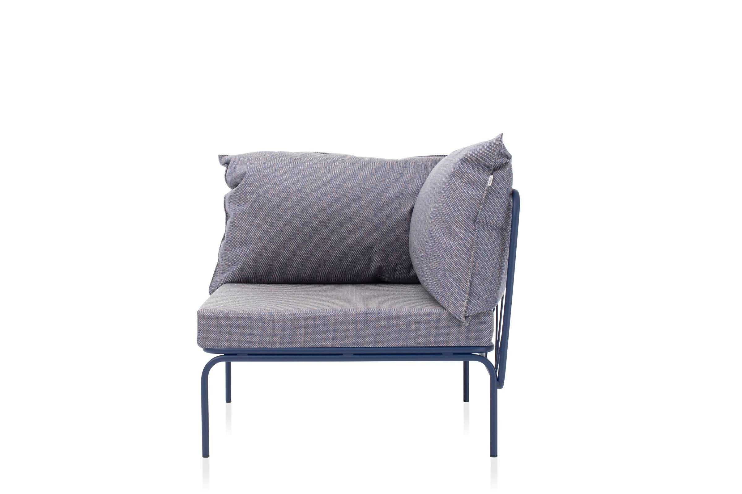 ATAMAN Designer Modulares Gartensofa Eckelement 80 von GARDA – Seitenansicht mit bequemen Polstern