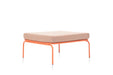ATAMAN Designer modularer Gartensofa-Pouf mit Polster in Beige und Gestell in Orange
