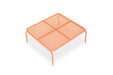 Gartensofa-Pouf mit Metallstruktur und Gitterdesign - Draufsicht