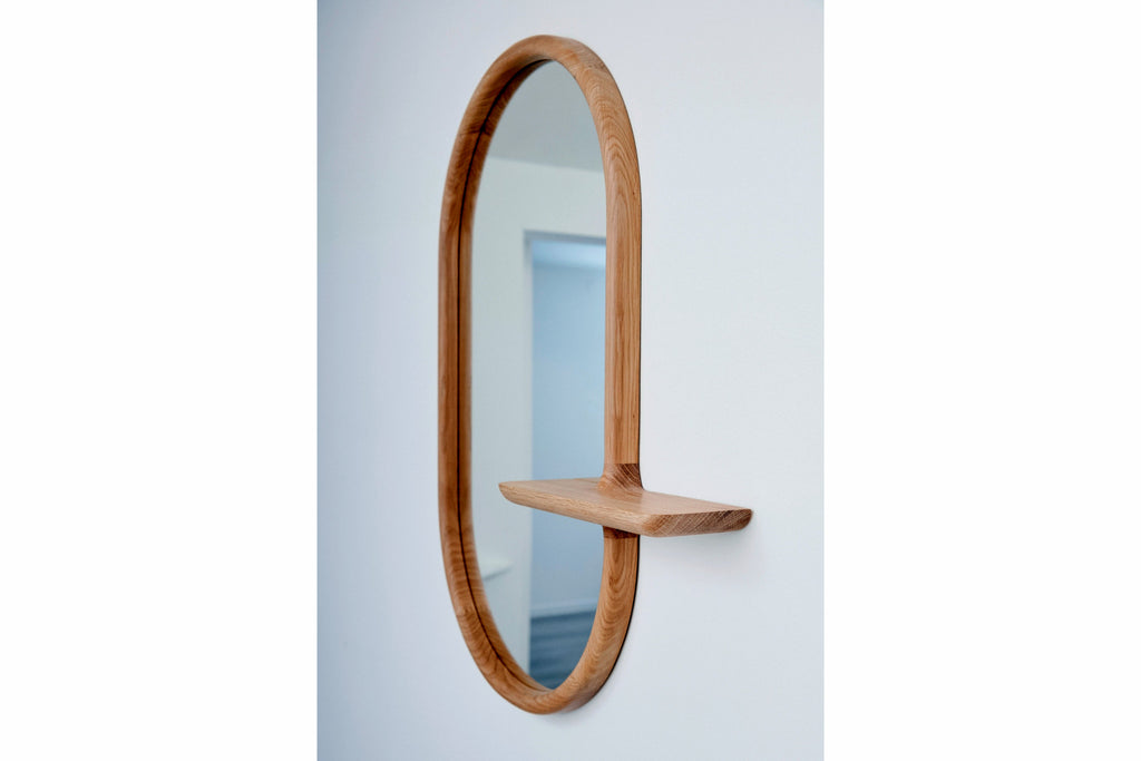 Designspiegel mit Holzablage seitlich – elosso