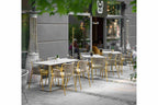 BIANCA+ Gartenstuhl mit Armlehnen und Tisch Kombination Outdoor Design GARDA