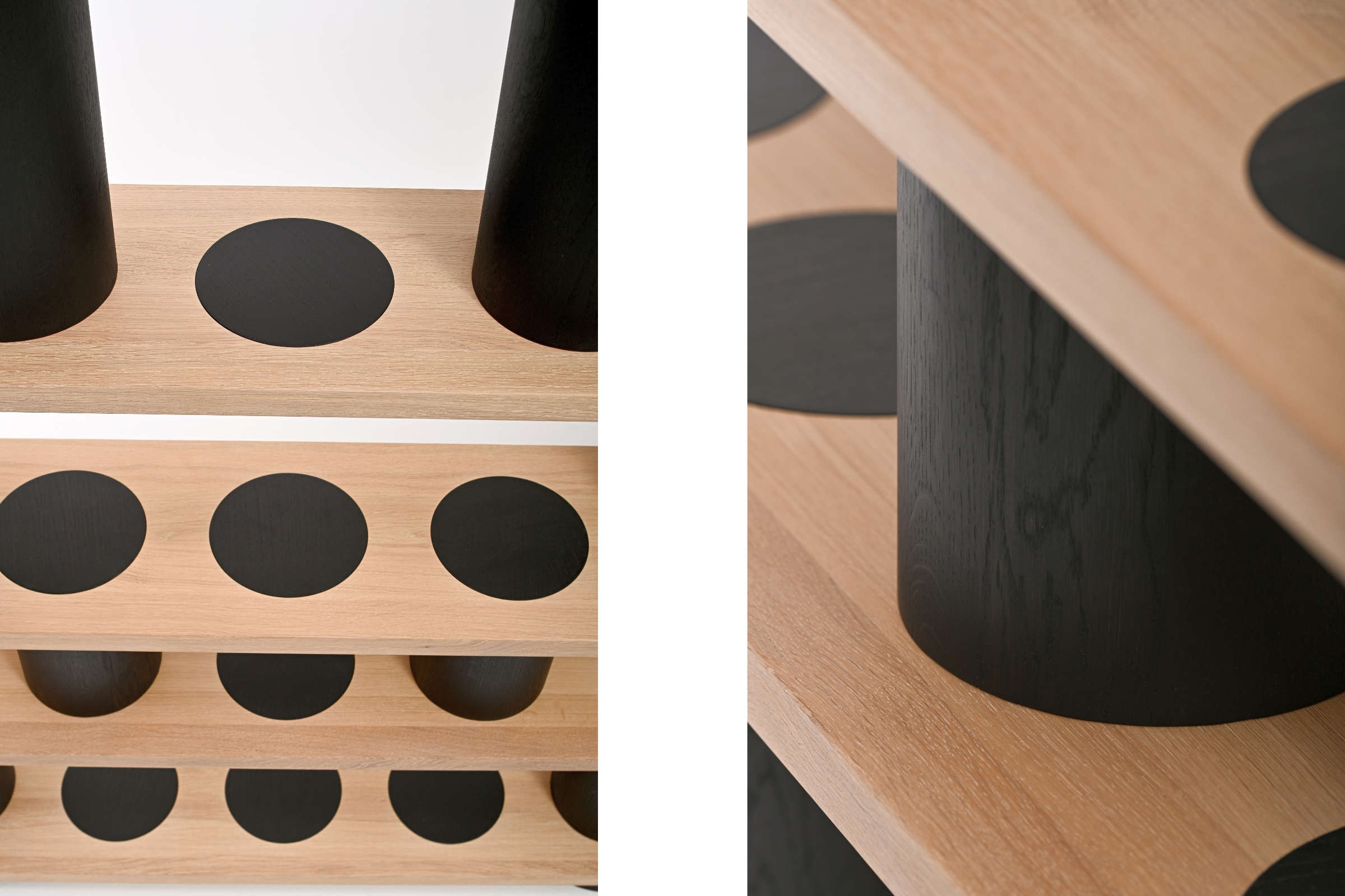 Detailansicht von oben mit kreisförmigen Details