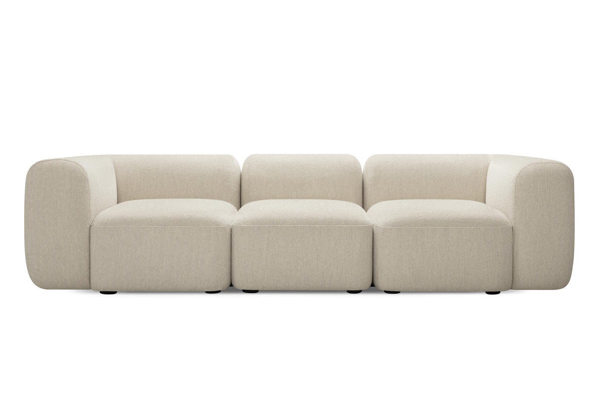 DOLMEN Designer Modular Sofa von Volumen als dreisitzige Variante in Beige