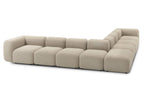 Sofa mit offener U-förmiger Anordnung in hellem Stoff