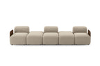 Designer Modular Sofa mit Eckanordnung und zusätzlichem Hocker