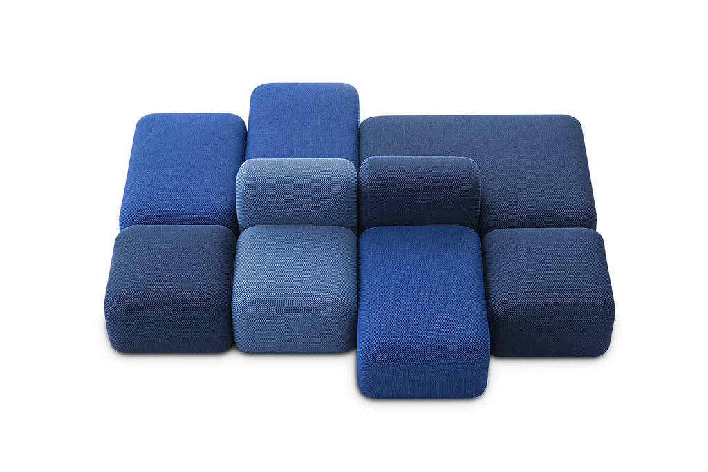 Modular Sofa von Volumen mit flexibel ausgerichteten Sitzelementen