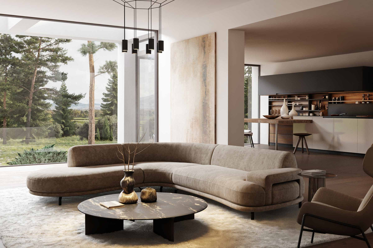 ECLIPSE Designer Sofa von EXTRAFORM in modernem Wohnzimmer