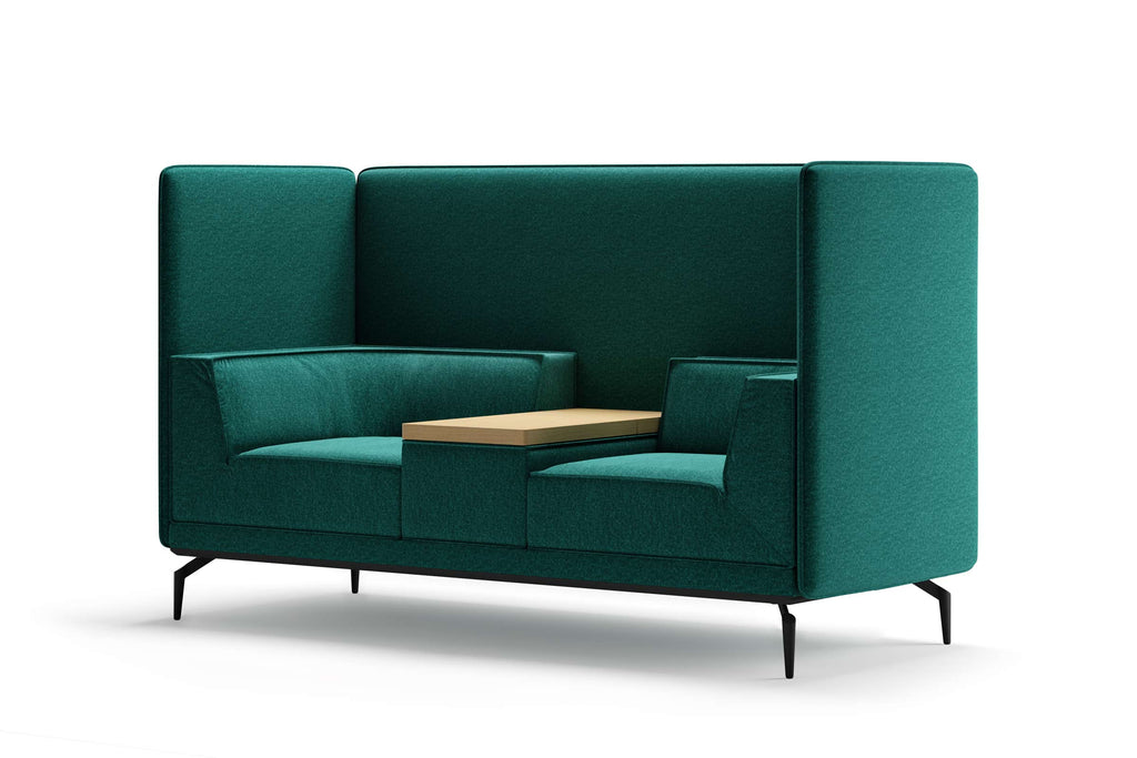 INFINITY ACOUSTIC Designer Sofa von EXTRAFORM in Grün mit integriertem Tisch