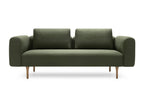KUBIK Designer Sofa von Volumen in Grün mit Holzfüßen
