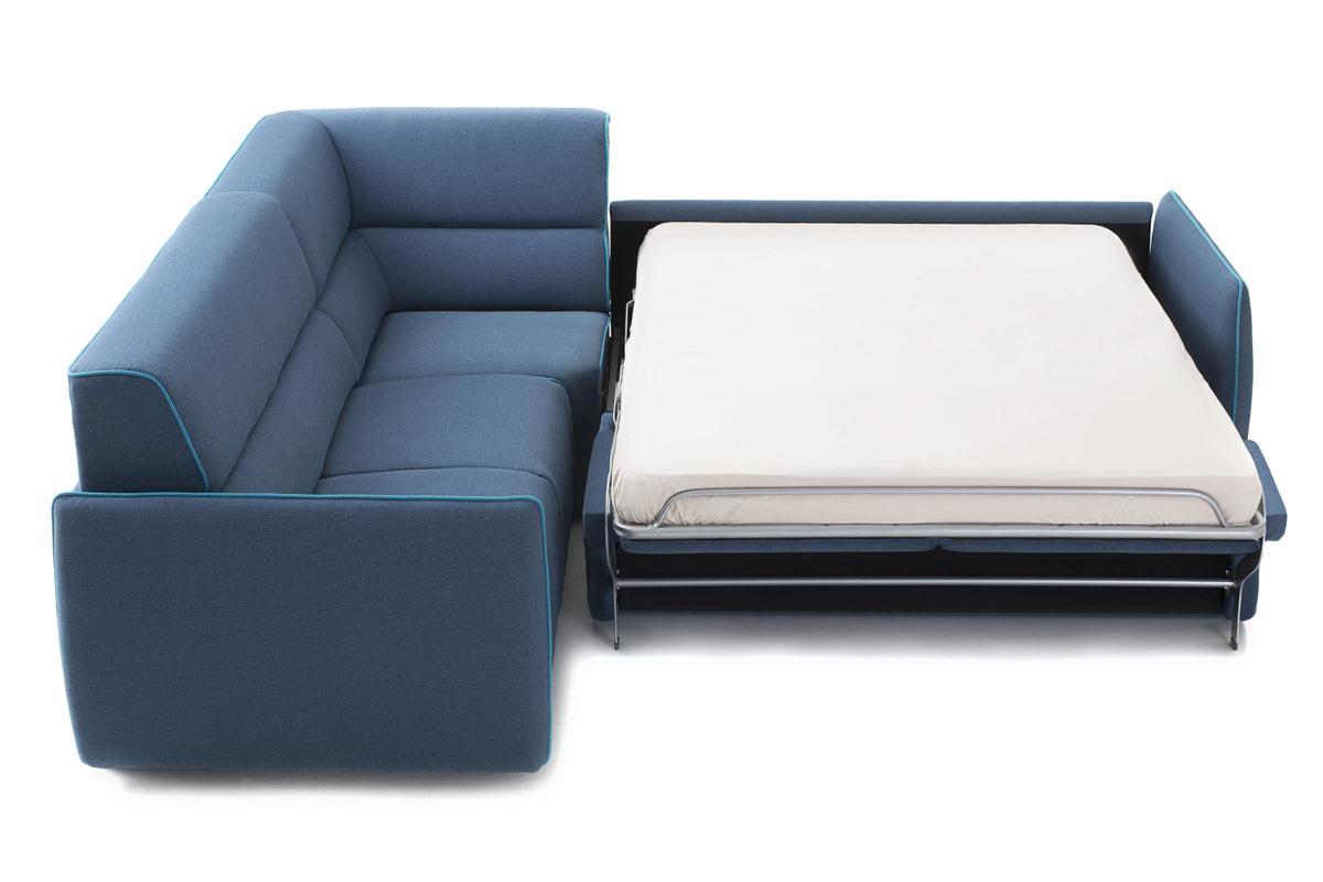 Designer Eck-Schlafsofa von EXTRAFORM mit ausgeklappter Liegefläche
