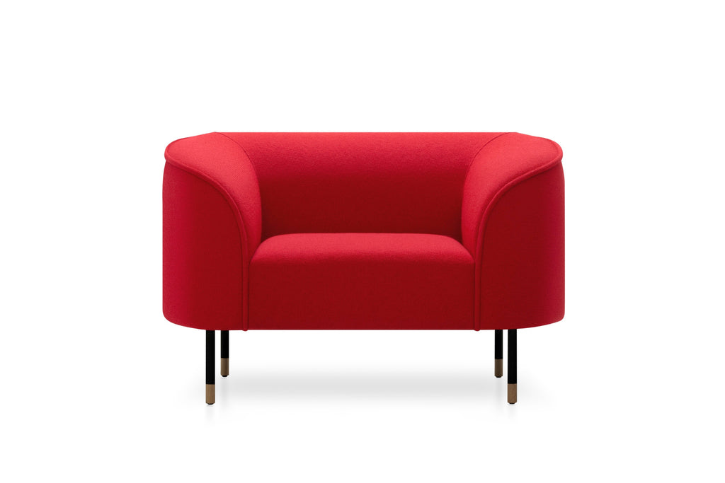 Le Mans Designer Sessel in Rot – Frontalansicht