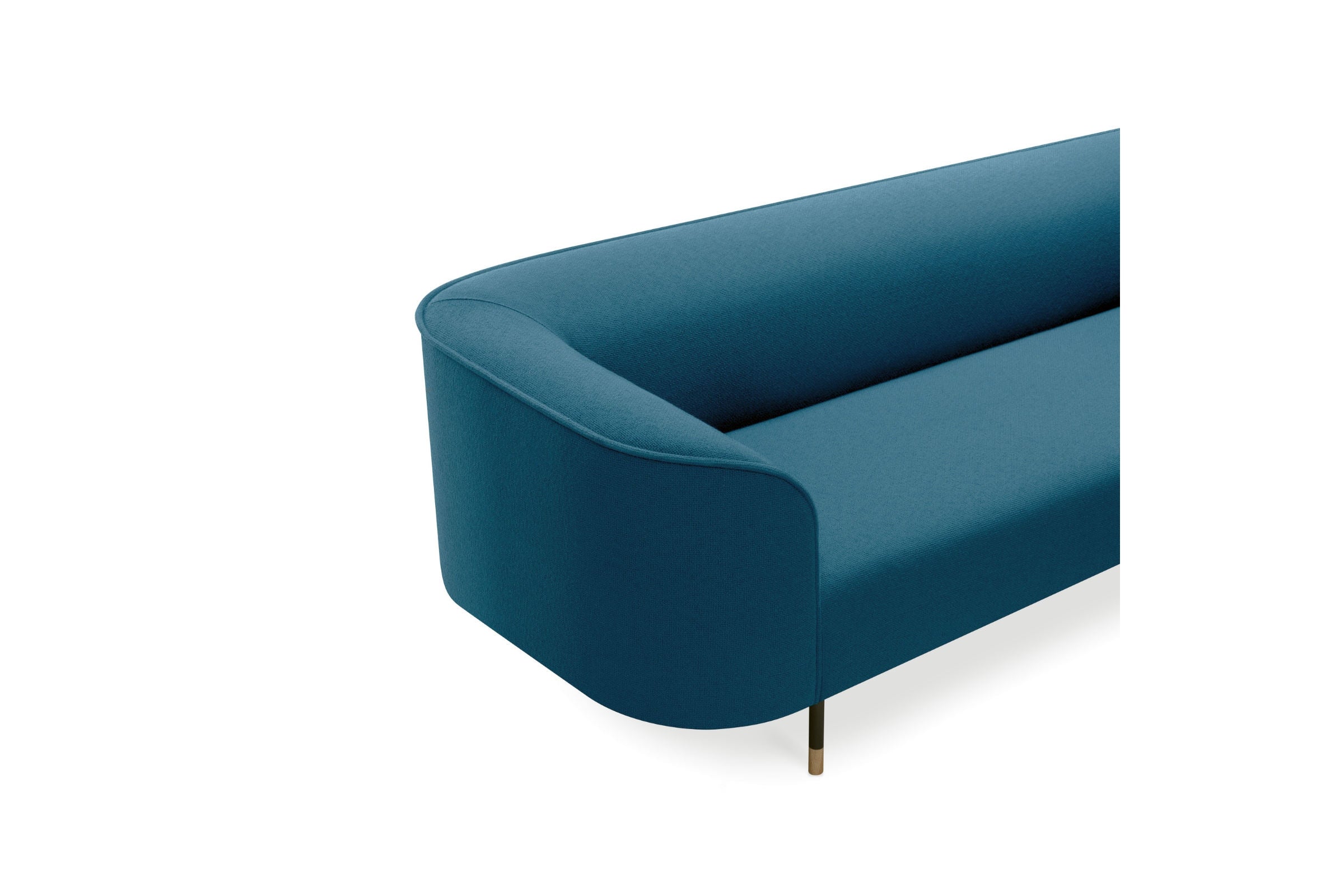 Nahaufnahme des blauen Sofas