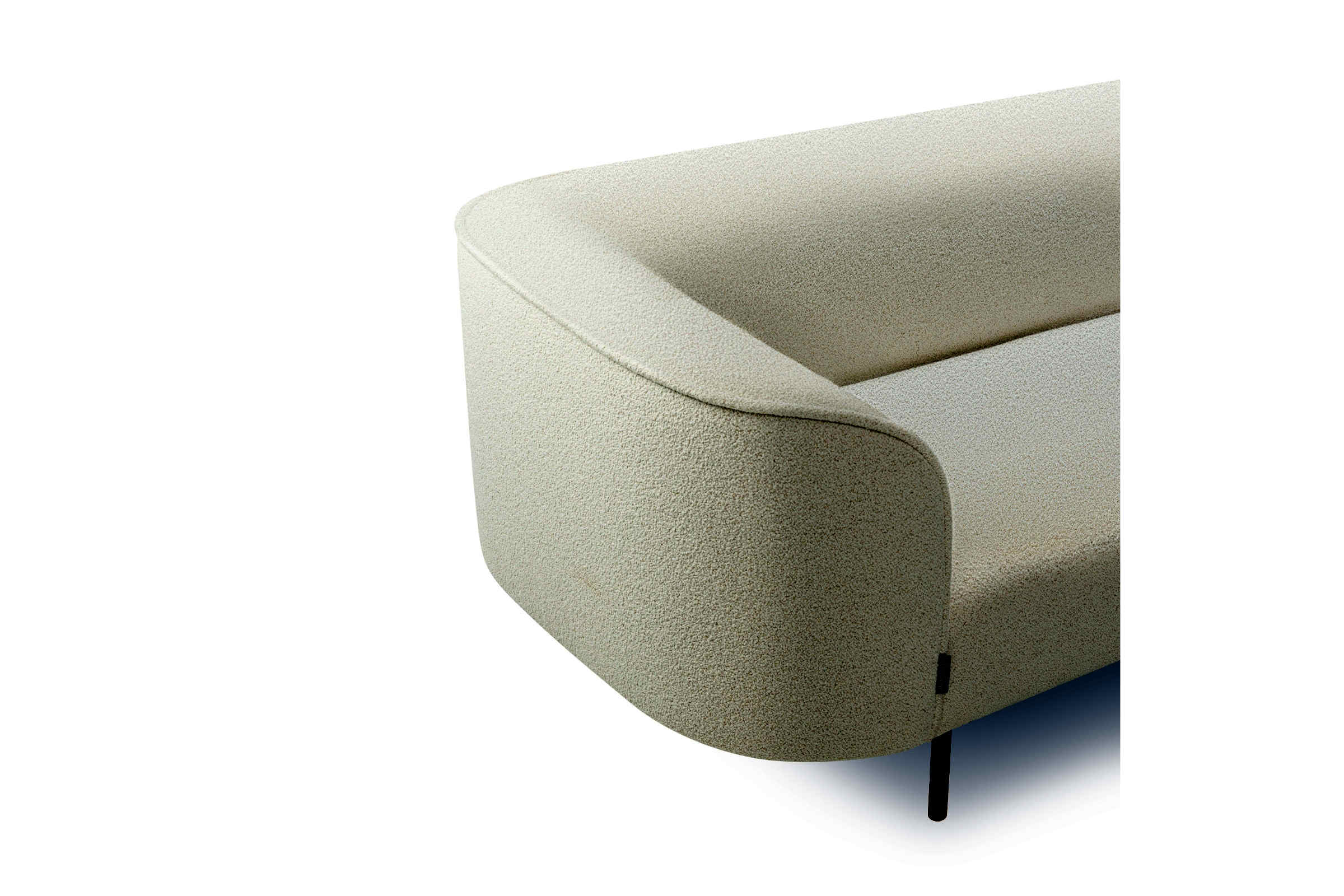 Nahaufnahme von Seitenfläche und Rückenlehne des Sofas