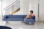 LE MANS Designer Sofa mit Chaiselongue – entspannter Lesemoment