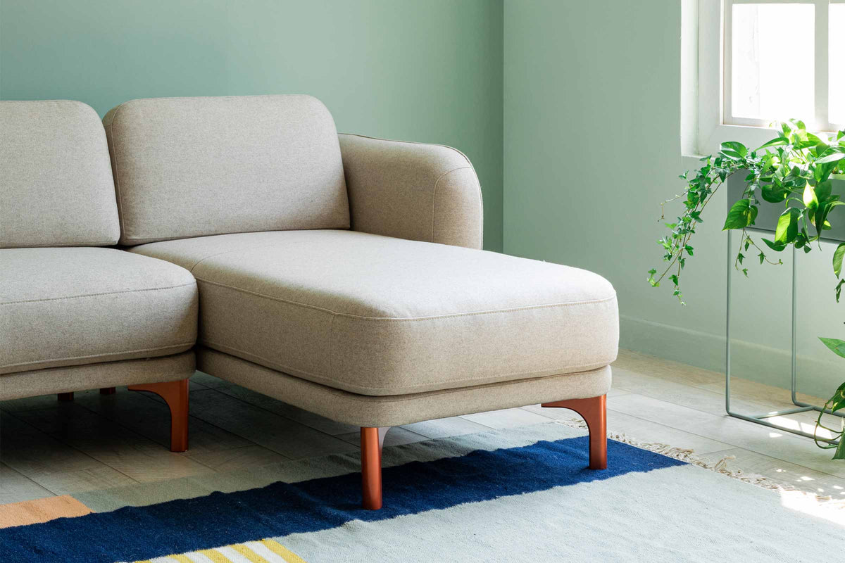 Detailansicht der Chaiselongue im Wohnraum