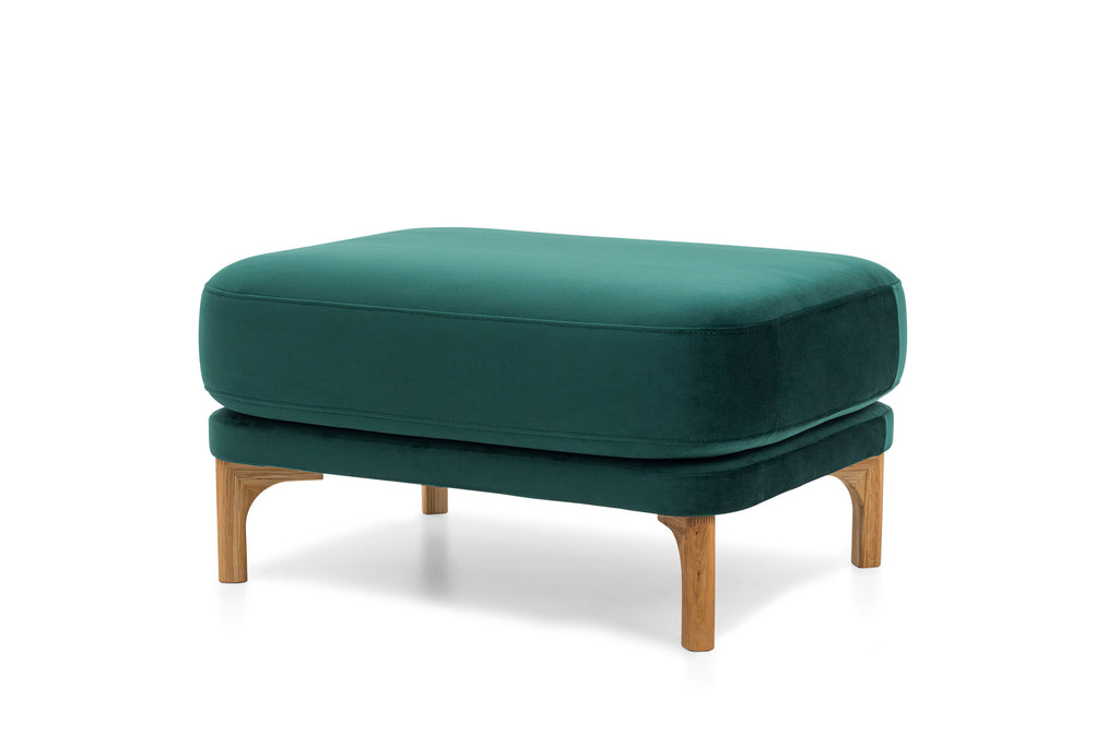 LOOP Designer Pouf von EXTRAFORM mit weicher Polsterung – schräge Ansicht