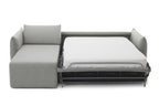 Mit Chaiselongue und ausgeklappter Liegefläche