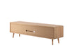 MALIN Lowboard aus Massivholz mit Holzbeinen und Nische - SOLIDMADE | Design Furniture