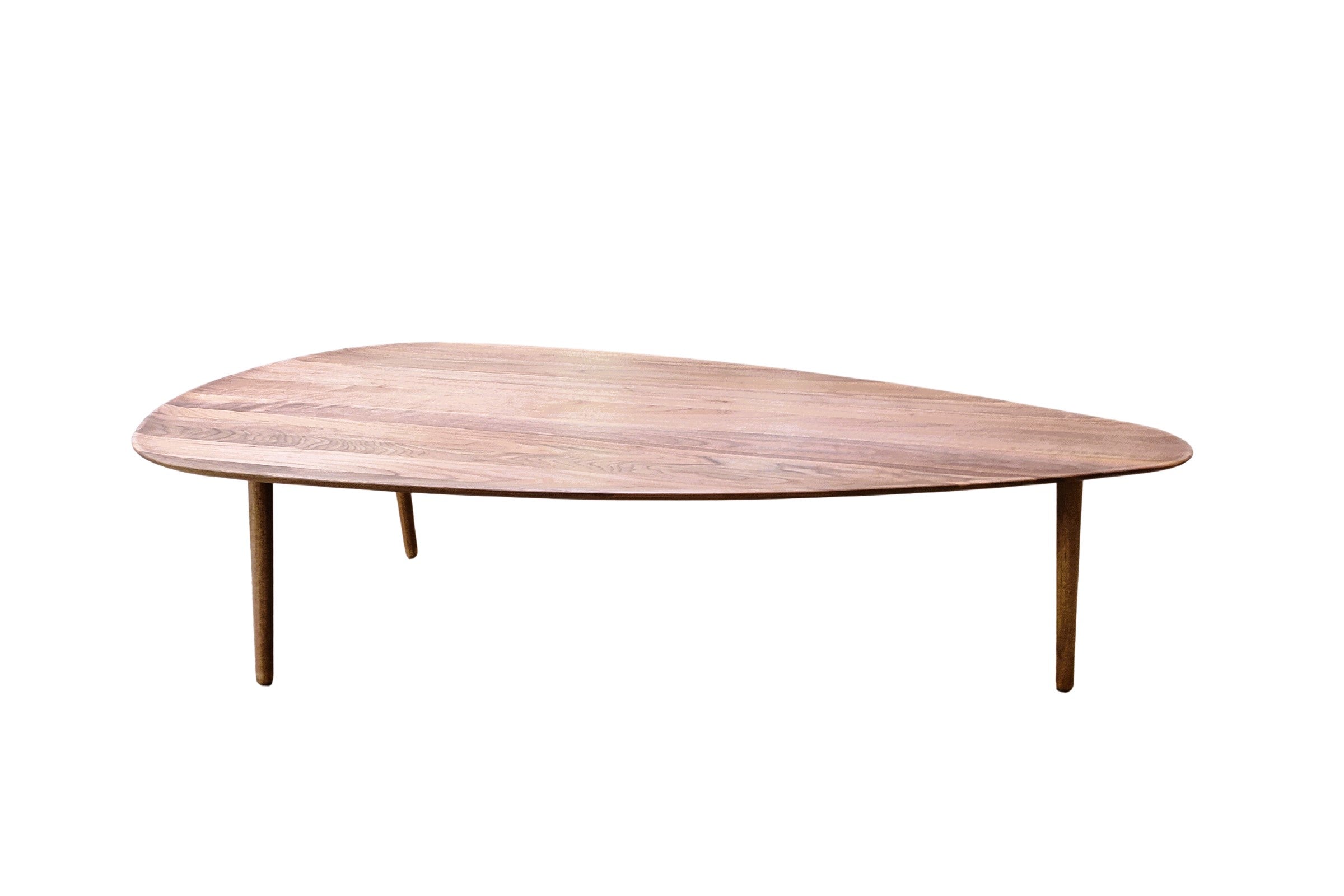 MALIN Designer Couchtisch mit Holzbeinen aus einer anderen Perspektive