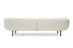 Designer Sofa von Volumen mit abgerundeter Rückseite und Holzfüßen