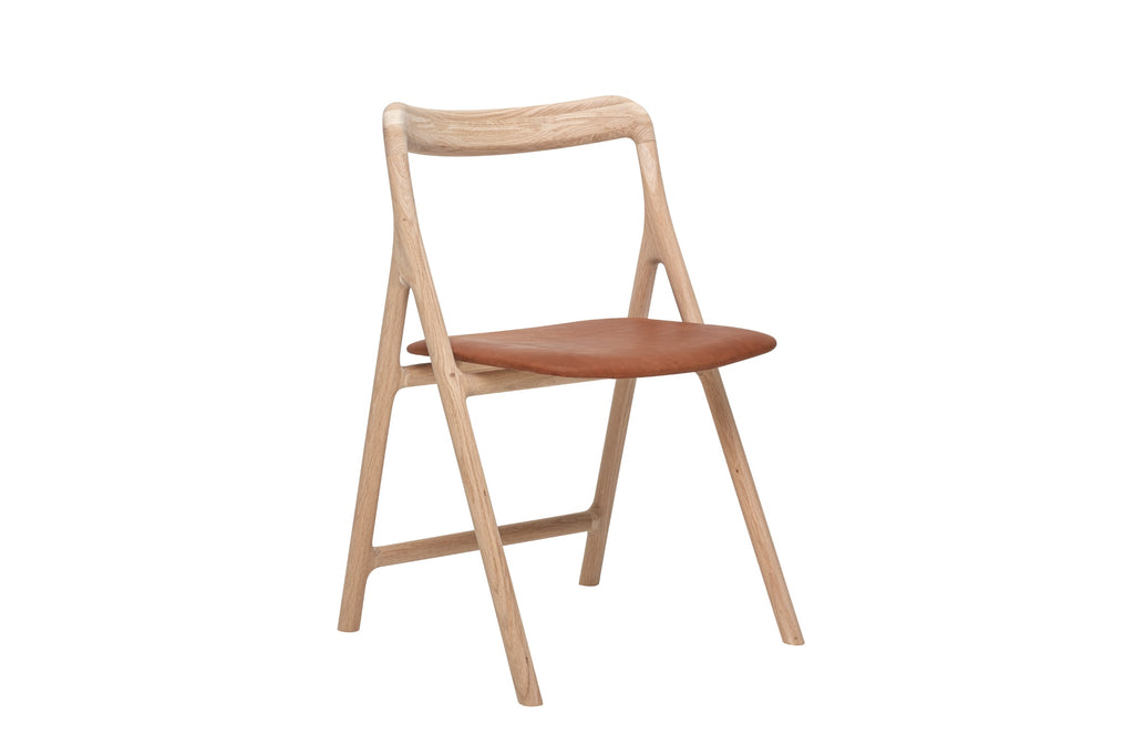 Holzstuhl MARSHALL mit edlem Lederbezug