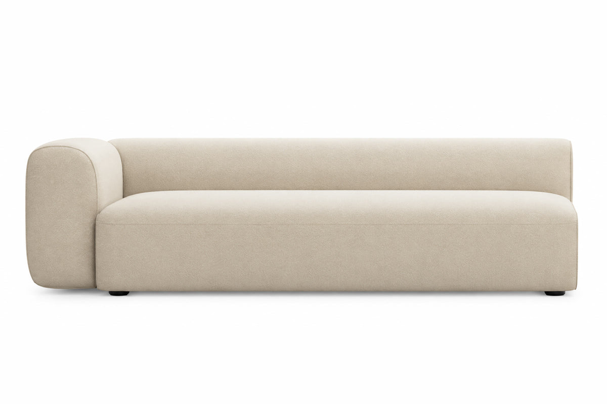 MONOLITE Designer Modular Sofa von Volumen in Beige mit Armlehne links