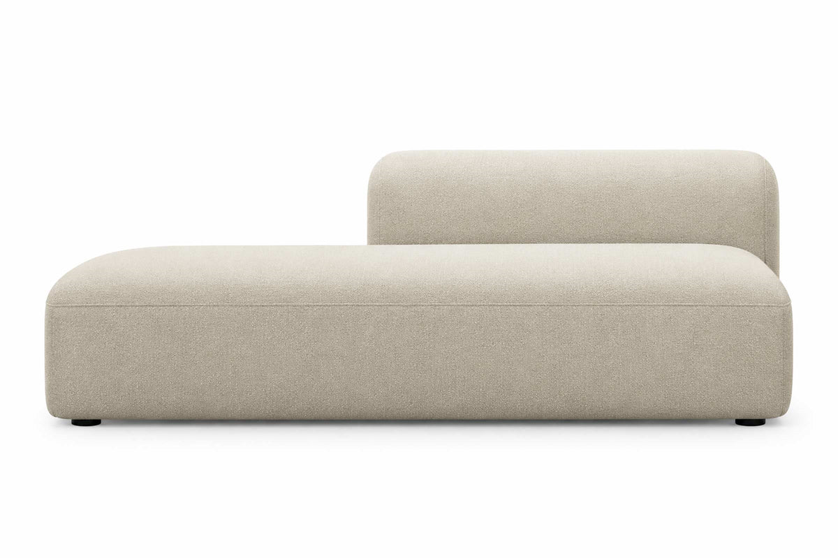 Designer Sofa Modul mit kurzer Rückenlehne rechts in Beige