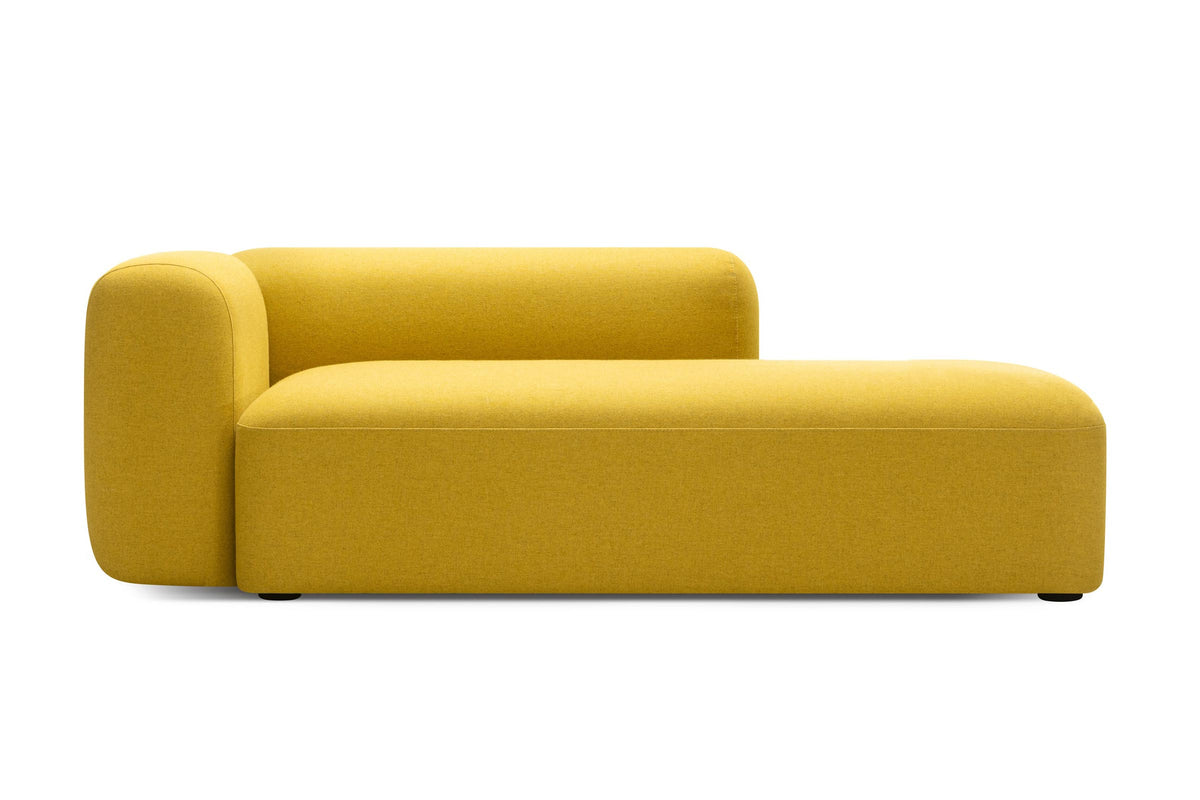 MONOLITE Designer Modular Sofa von Volumen in Gelb mit Armlehne links