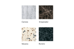 Bild mit Marmormustern: Carrara, Emperador, Murano, Burano, 