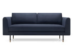 Designer Modular Sofa in dunkelblauem Stoff in Frontansicht
