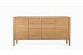 PRIMUM Designer Sideboard von GoEs aus naturgeölter Eiche mit minimalistischer Ästhetik – Frontalansicht