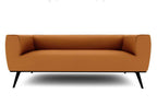 QUARTA Designer Sofa von EXTRAFORM in Braun mit schwarzen Füßen – Vorderansicht