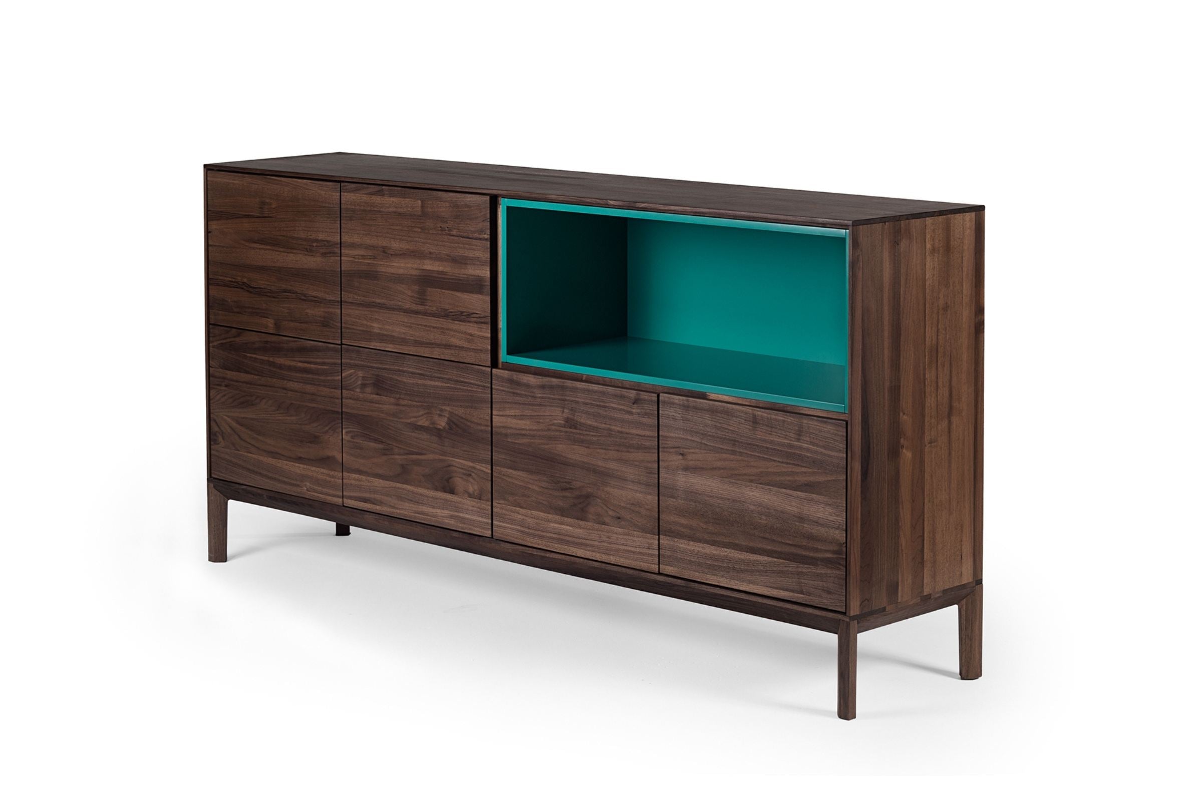 Seitenansicht des RABA Designer Sideboards von Whiteoak aus Massivholz