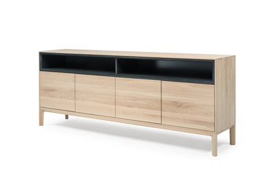 Seitenansicht des RABA Designer Sideboards aus Massivholz