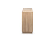 Seitenansicht des RABA Designer Sideboards aus Massivholz auf Sockel