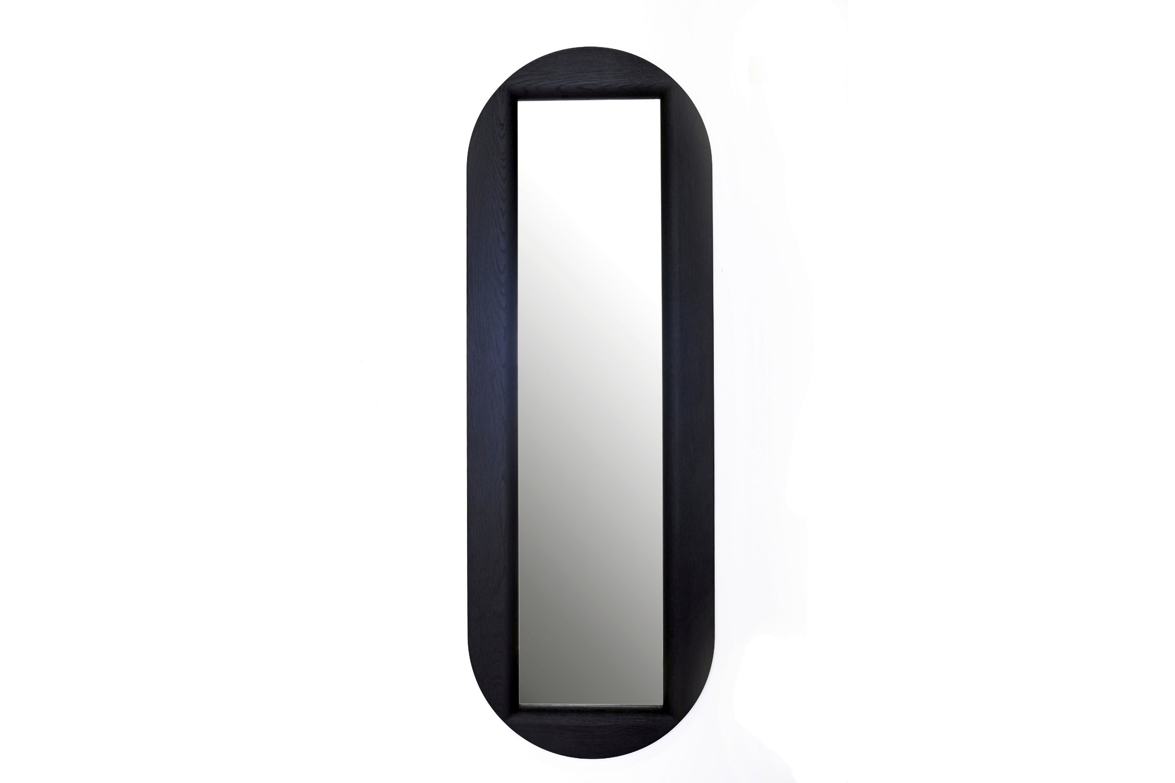 SIGNET Designer Spiegel oval aus Massivholz – Komplettansicht