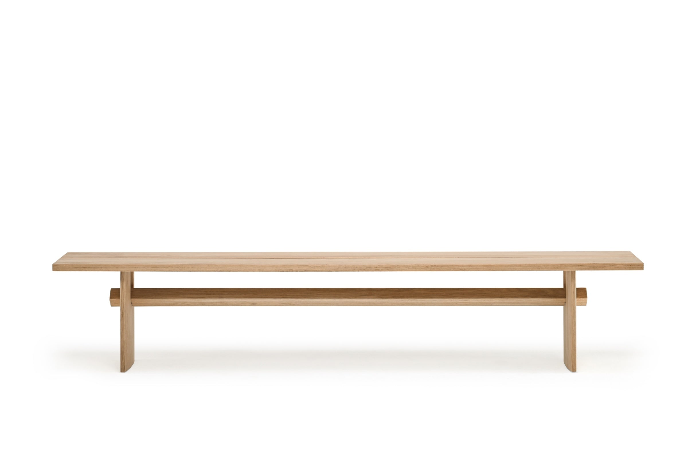 SNOOP Designer Sitzbank aus Massivholz von Woak – Vorderansicht