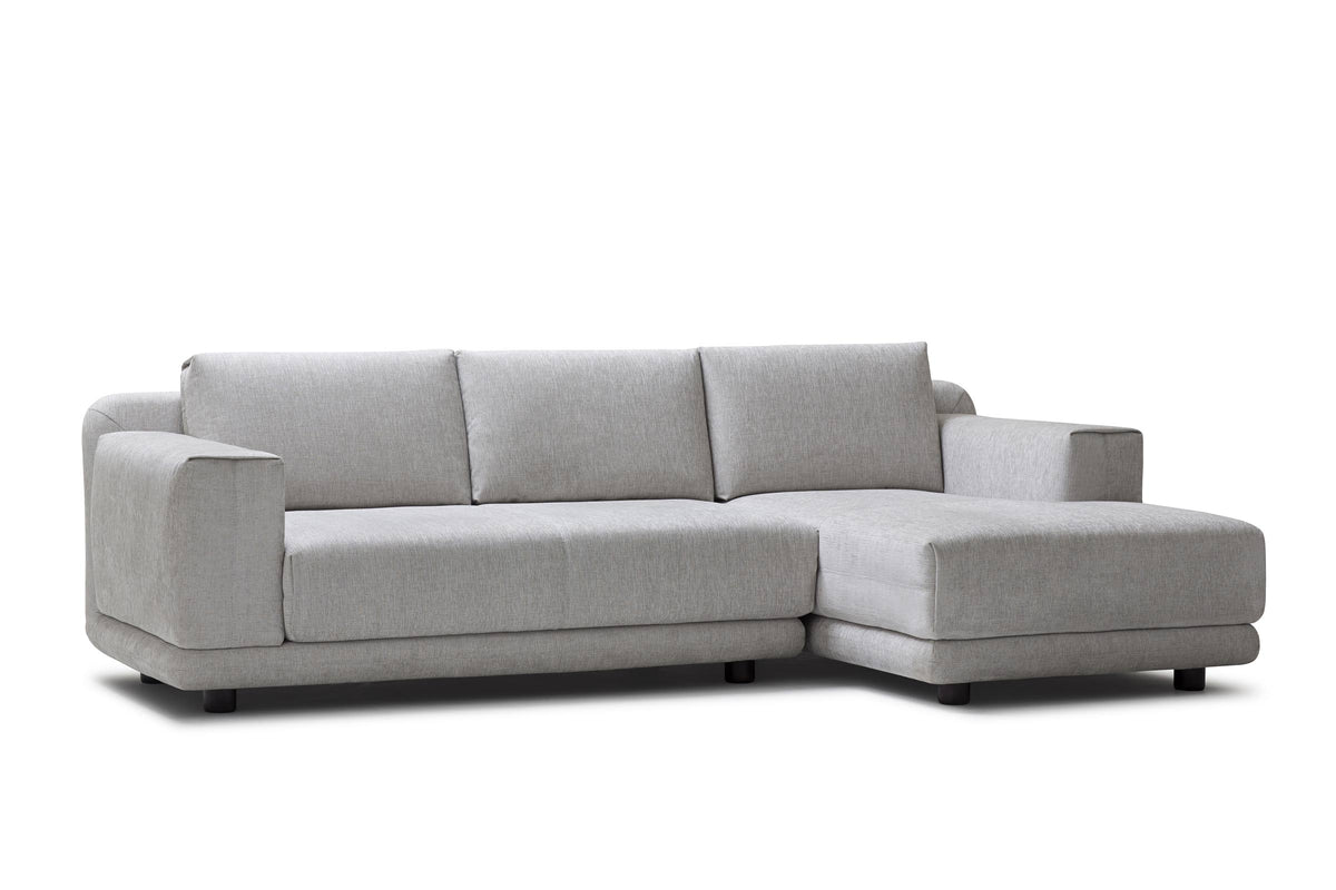 STAGE Designer Modular Sofa mit Chaiselongue rechts in schräger Ansicht