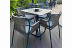 TAOR Gartentisch Terrasse – moderner Outdoor Tisch mit Gartenstühlen