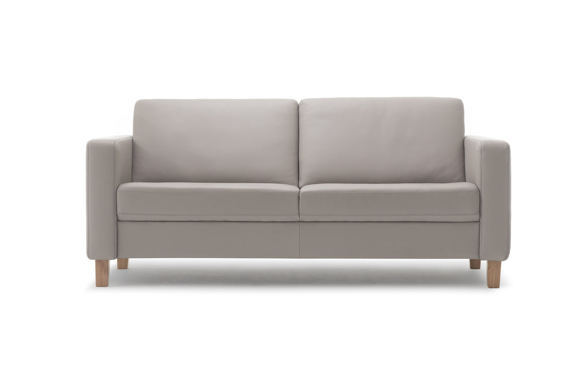 TOBACCO Designer 2-Sitzer-Sofa von EXTRAFORM in Leder – Frontansicht