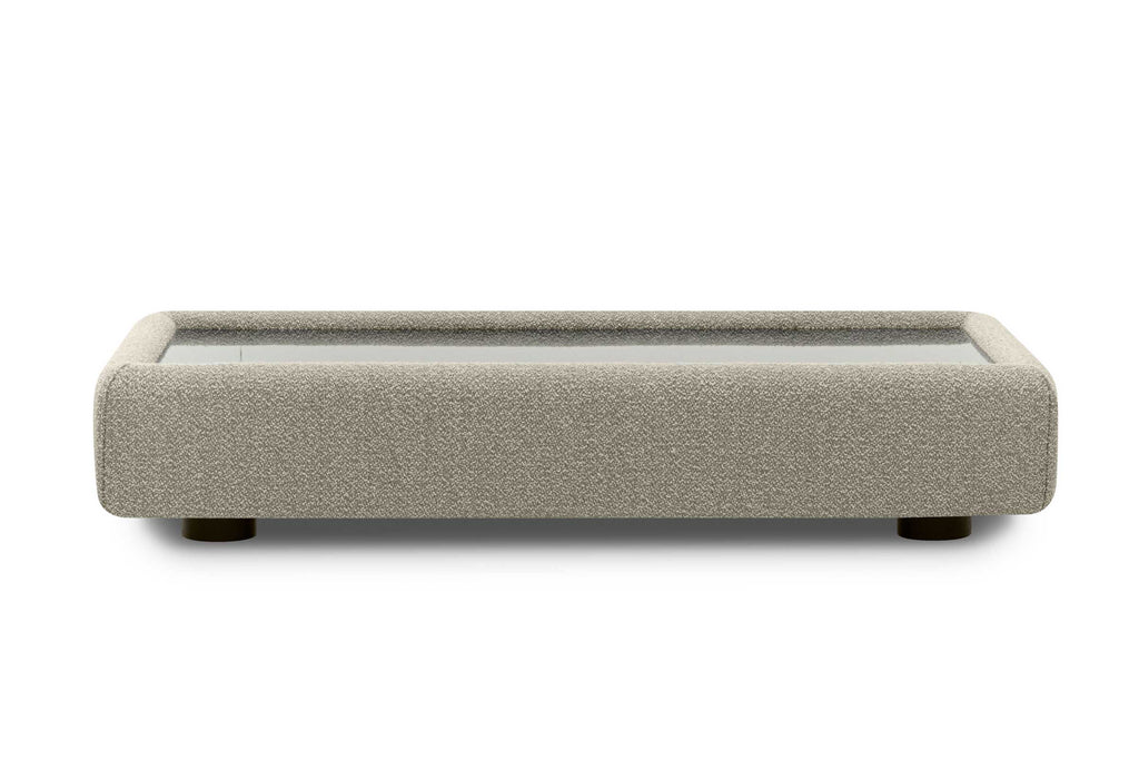 Designer Sofa Ablageelement mit gepolstertem Rahmen und heller Einlegefläche