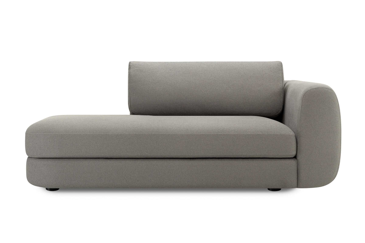 Designer Modular Sofa Einzelelement mit Armlehne rechts und breiter Sitzfläche