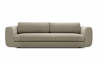 Sofa von Volumen als kompakter Zweisitzer mit breiten Armlehnen