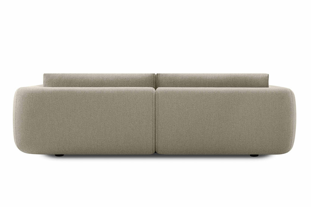 Sofa von Volumen in Rückansicht mit zwei gepolsterten Rückenmodulen
